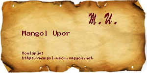 Mangol Upor névjegykártya